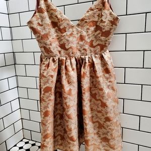Gold and dusty rose dress